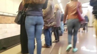 Two Russian Asses In Metro