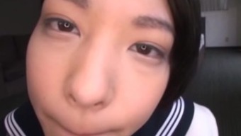 Schoolgirl Abe Mikako Sucks And Takes A Load In Her Mouth