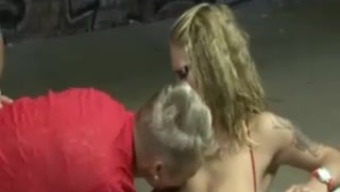 Old Guy Fucks Younger Chick In Front Of His Wife