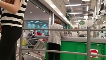 Attractive Ass In Supermarket
