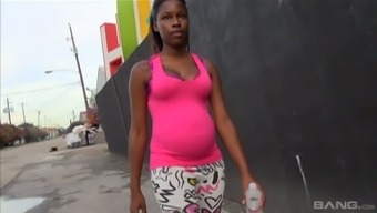 Pregnant Ebony Chick Ends Up Having Sex With A Stranger