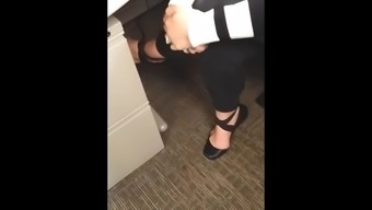 By Request: Candid Office Toe Cleavage Ballet Flats
