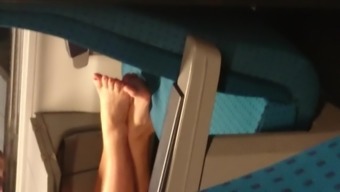 Candid Feet In Train