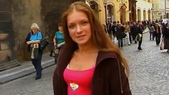 Long Haired Pornstar Enjoys Her Exciting Day Out In A New City