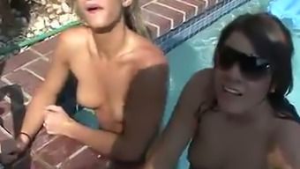 Just A Video Of Insanely Hot Chicks Swimming In The Pool Half Naked