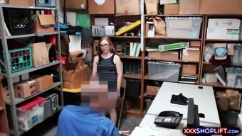 Geek Shoplifter Chick Gets Punished With A Huge Cock
