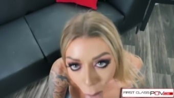 First Class Pov - Watch Karma Rx Take Her Mouth And Pussy Full Of Dick