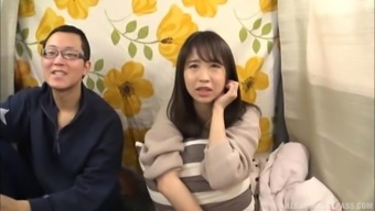 Brunette Japanese Girl Likes It When A Friend Rubs Her Cunt