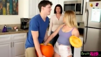 Bratty Sister He Discovered Her Brother Fucking A Pumpkin