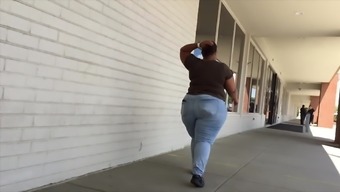 Huge Bbw Booty Jiggle Jean Walk 
