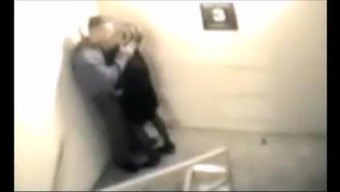 Blowjob On Stairs Recorded By A Security Camera
