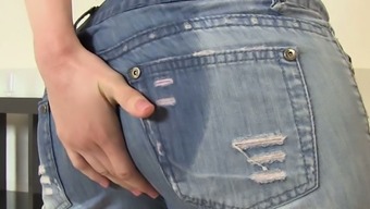 Perv Baby Nancy Pisses Her New Blue Jeans After Tasting Her Salty Urinate