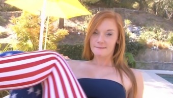 Redhead Elegance Alex Tanner Places Her Pussy On Any Solid Dong