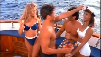 Three Pmates, Frolic Nude On A Yacht.