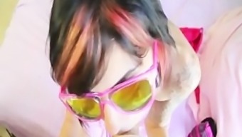 Emo Girl Sunglasses Blowjob