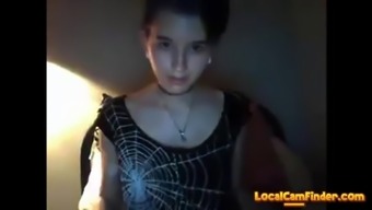 Skinny Dutch Girl Teases On Webcam
