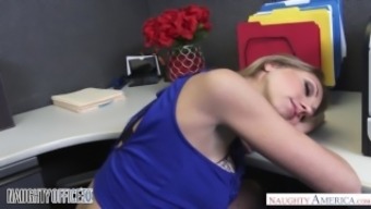 Shawna Lenee Deepthroats A Dick On Her Desk In The Office - Naughty America