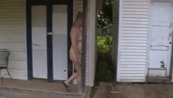 Kim Bates Stripping Outside. What An Ass.