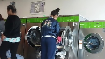 Latin Teen Vpl At The Laundromat 
