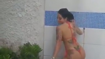 Brazilian Tattoed Pussy Girl