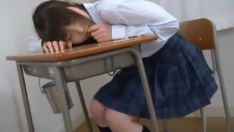 Horny Schoolgirl Megumi Shino Gives A Pov Blowjob In Class