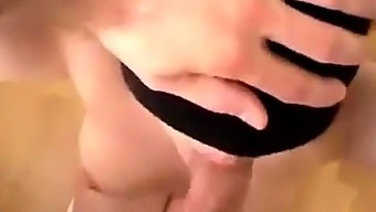 Blindfold Blowjob And Swallow Cum