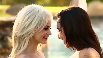 Palatable Sexy Lesbians Karlee Grey And Elsa Jean Love Oral Petting A Lot