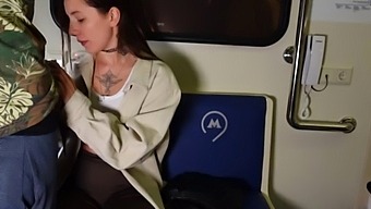 Publicly Sucked And Allowed Herself To Be Fucked In The Train Car!