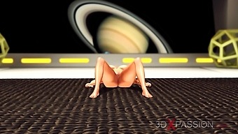 Hot Alien Sex In Saturn Orbit. A Sexy Blonde Loves Her Black Cock