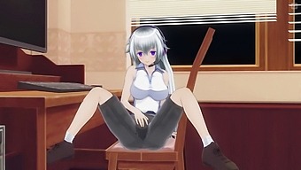 3d Hentai Gamer Girl Masturbates After Stream