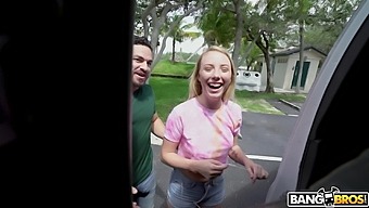 Slender Blonde Dixie Lynn Takes Money To Be Fucked In The Van
