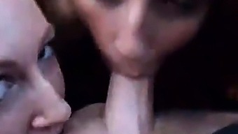 Gorgeous Twins Sharing Cock And Cum Outdoor