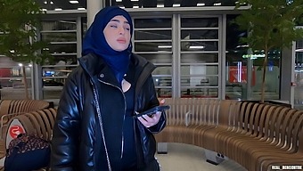 Iranian Girl Nadja Is Wearing A Hijab And Gets Anally Fucked In The Toilet And In A Hallway To Pay For The Plane!!!