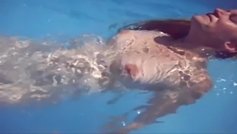 Skinny Dipping With Tiny Blond With Small Tits And Big Hanging Pussy Lips!