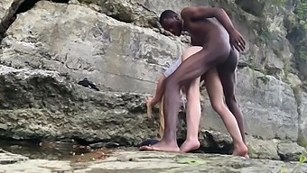 Bbc Goes Hard On White Pussy. Interracial Couple Hiking In Mountains.