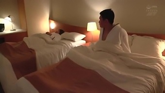 Asian Boss Gets A Blowjob In Bedroom