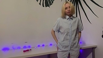 Teen Blonde Indulges In Solo Play With Toy