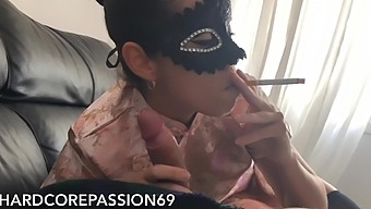 Japanese Mistress Smokes And Fucks In Fetish Video