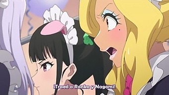 Akiba Maid Sensou Episode 5: A Milf In Stockings Fights Herself To Orgasm