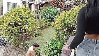 Horny Gardener Fucks Latina Samantha'S Pussy In High Definition Video