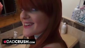 Dad Crush - Free Premium Video Petite Innocent Redhead Stepdaughter Gets Surprised By Her Stepdads Cock In The Bathroom