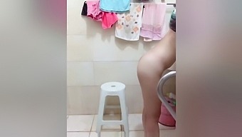 Teen Asian Girl Shows Off Her Small Tits In Shower