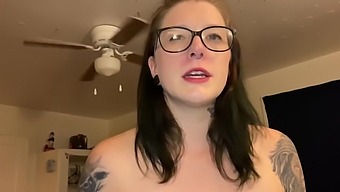 Tattooed Brunette Shows Off On Webcam In Hd