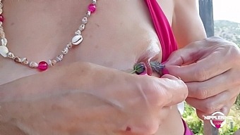 Hd Video Of A Horny Milf'S Extreme Nipplering Habit