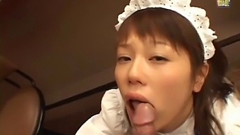 Japanese Teen With Big Tits Gives A Blowjob To A Penis