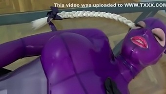 Huge Latex Tits Bounce As She Teases With A Vibrator