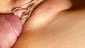 Slow Motion Fingering: A Close-Up View Of A Wet Pussy