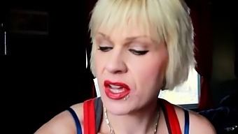 Beautiful Blonde Milf With Makeup On Indulges In Smoking Fetish