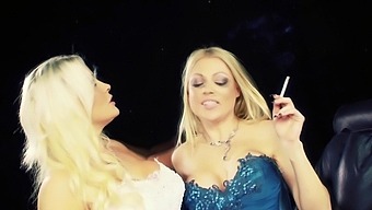 Femdom And Smoking Fetish With Blonde Lesbian