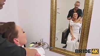 The Groom'S Hair Salon Visit Turns Into Cheating With A Big-Boobed Brunette
